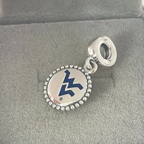 Pandora West Virginia Mountaineers Dangle Charm - Picture 3 of 4